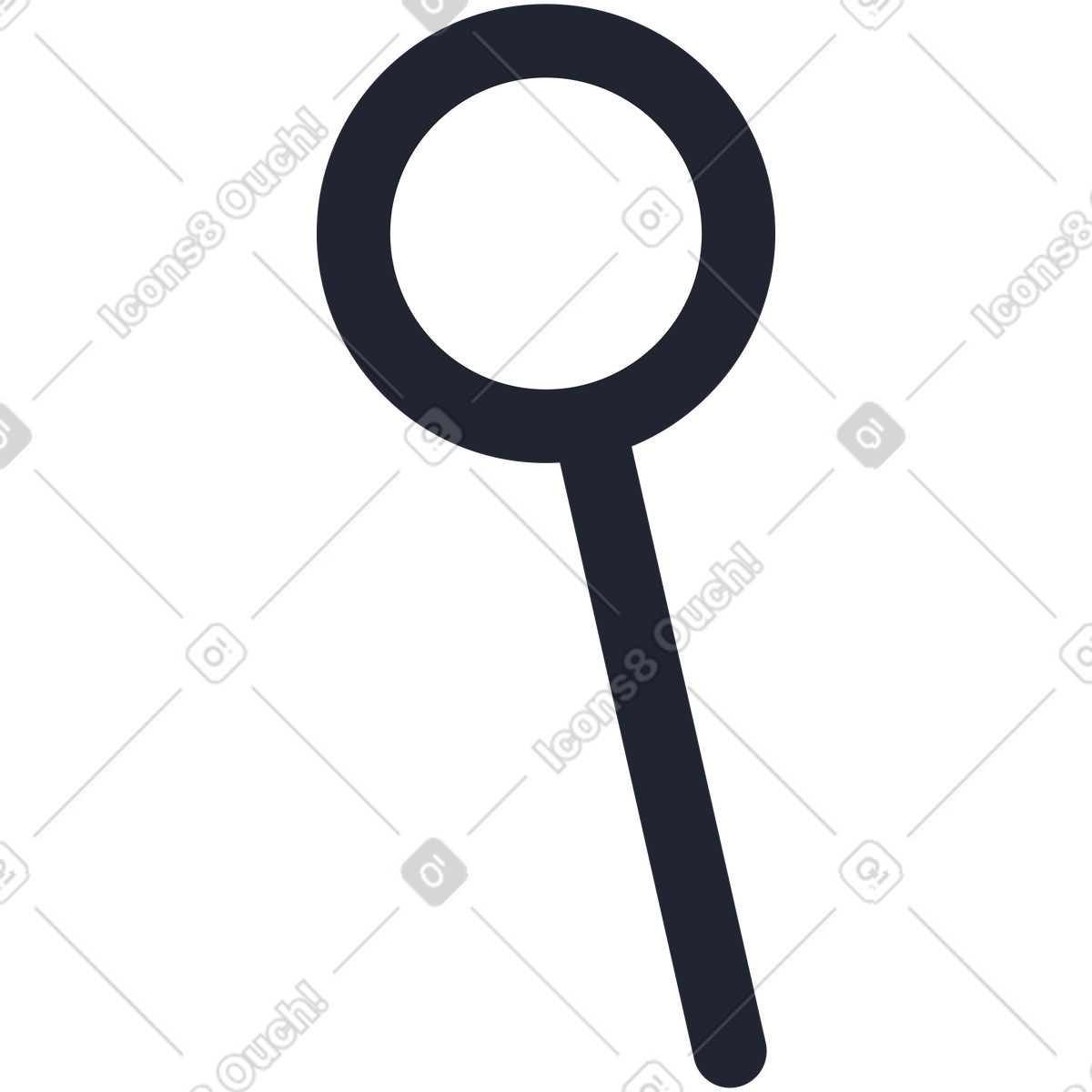 Inspection magnifying glass for research and discovery animated illustration in Pablita style download in GIF, Lottie (JSON), AE