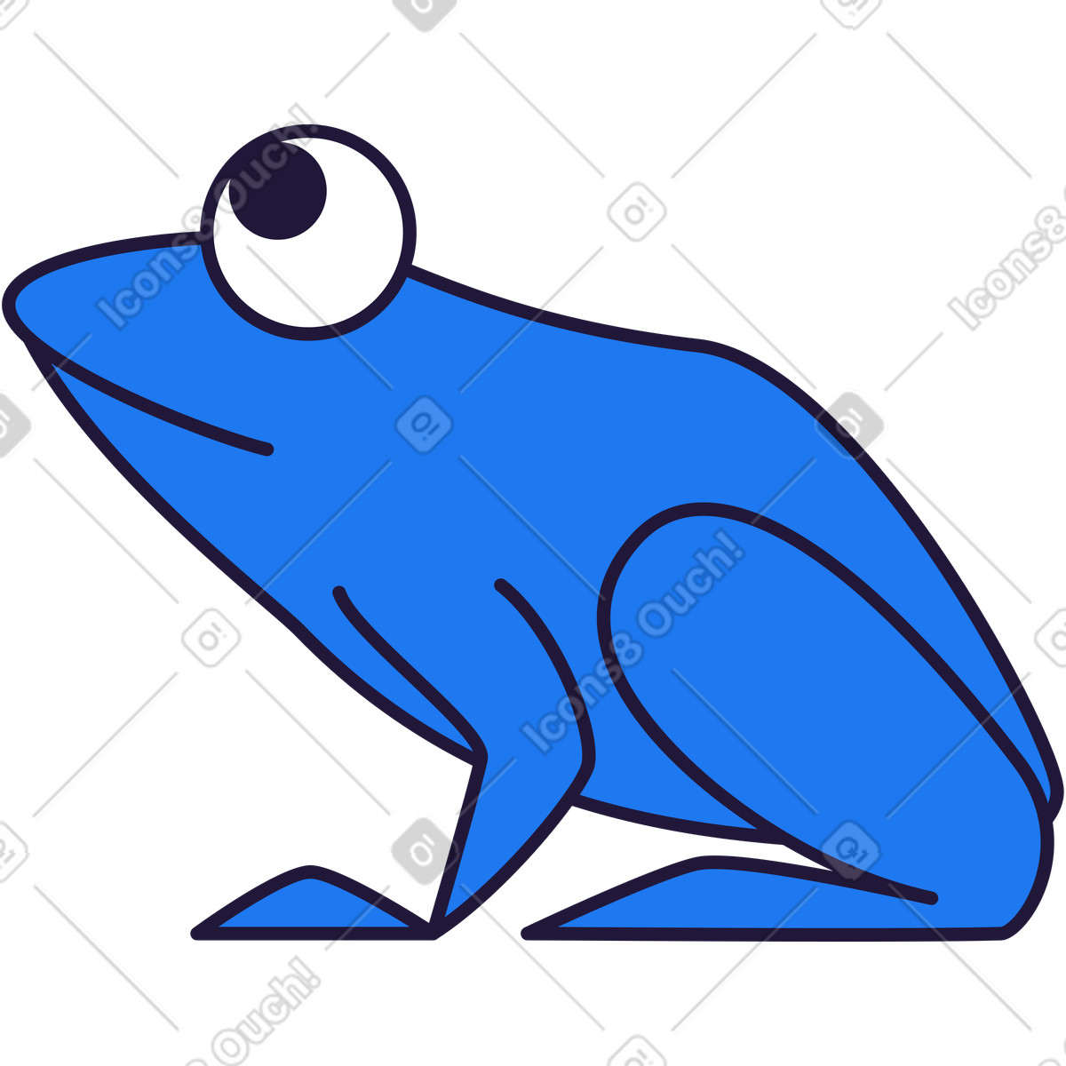Ilustração de Rã em no estilo Conifer para baixar em PNG, SVG