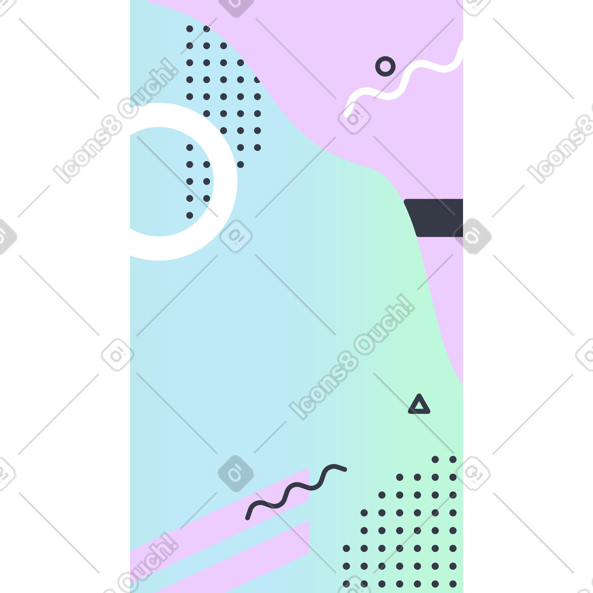 Sfondo pastello con punti e linee illustrazione in stile Experimental scarica in PNG, SVG