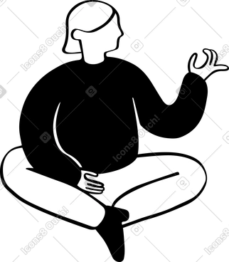 여자가 앉아 PNG, SVG