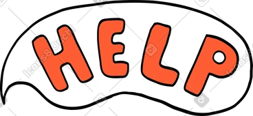 Help in speech bubble PNG, SVG
