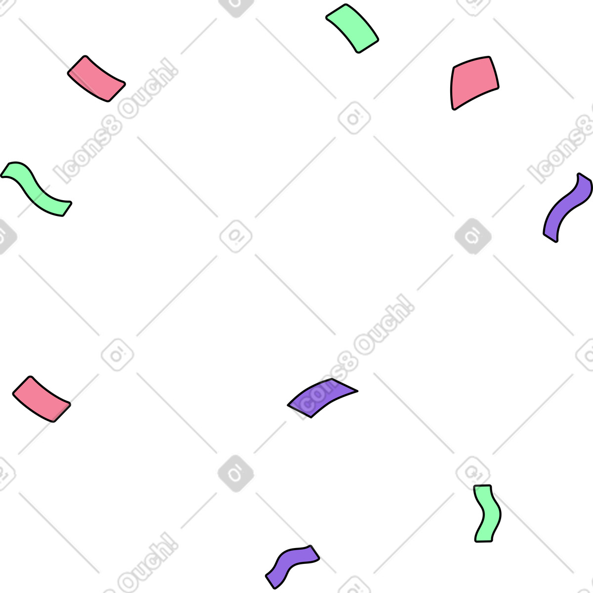Confetti illustration in Project style download in PNG, SVG