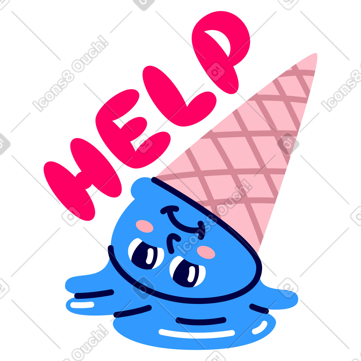 Ilustração animada de Ajuda de etiqueta de letras em GIF, Lottie (JSON), AE