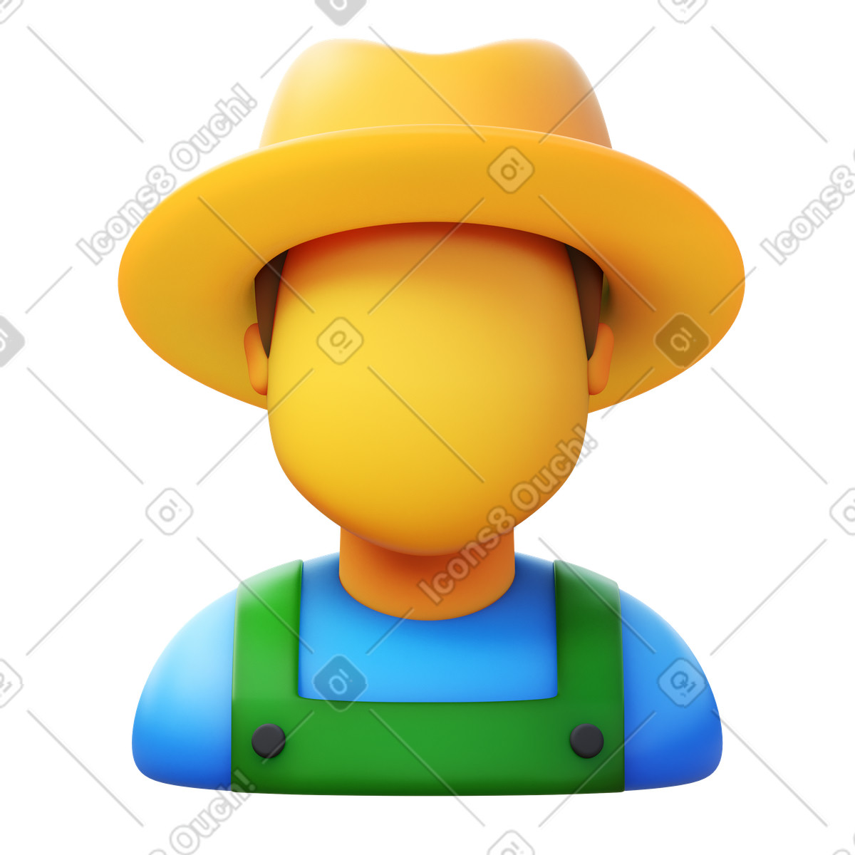 Farmer illustrazione in stile 3D Fluency scarica in PNG, SVG