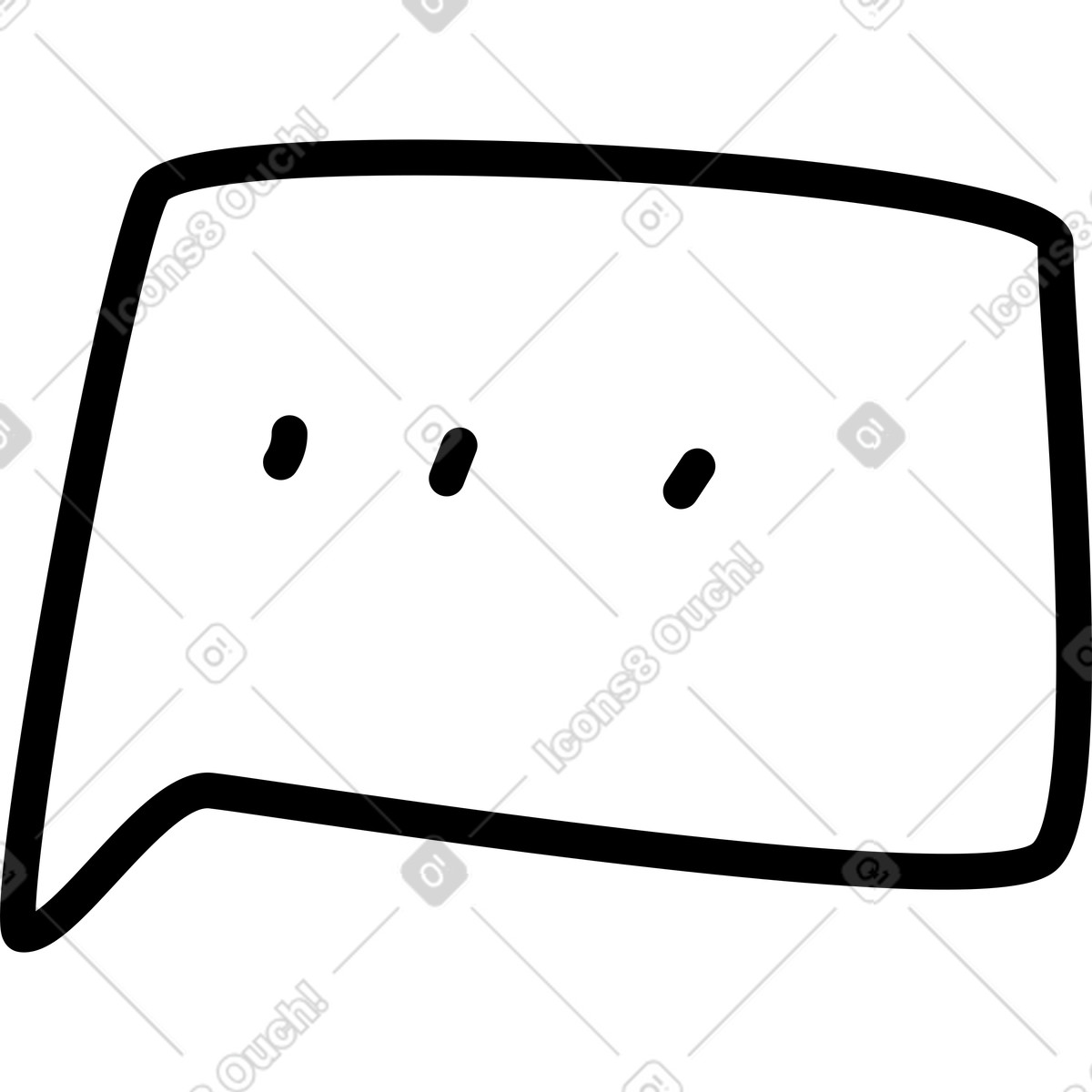 Dialog box with three typing dots illustration in Spicy style download in PNG, SVG