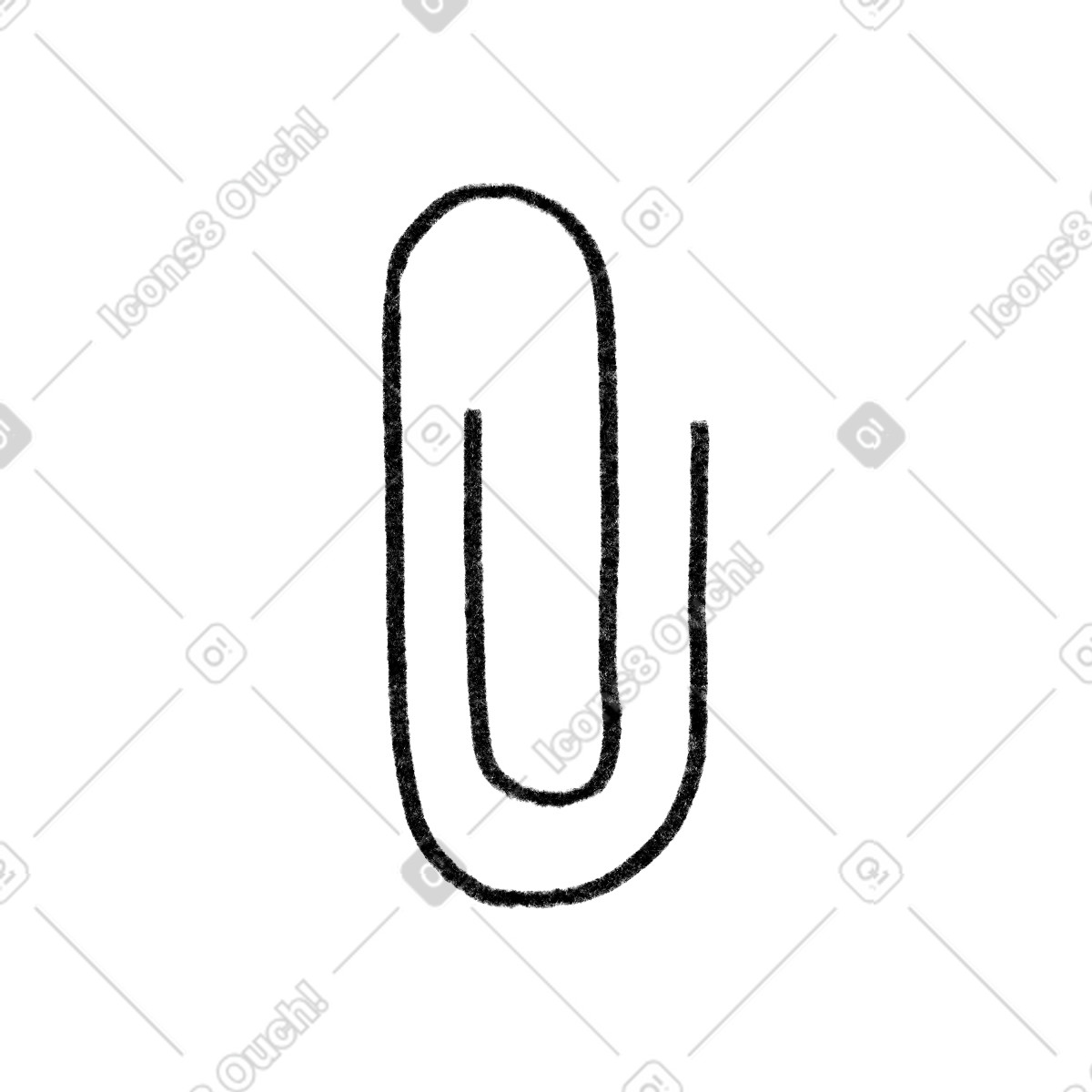 Illustration Black paper clip dans le style Scrapbooking à télécharger aux formats PNG, SVG