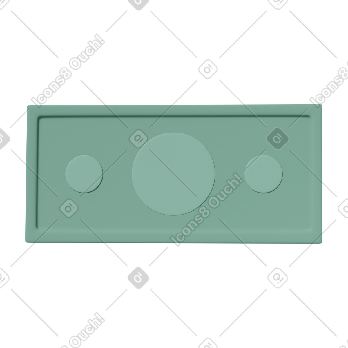 Banknote illustration in 3D Casual life style download in PNG, SVG