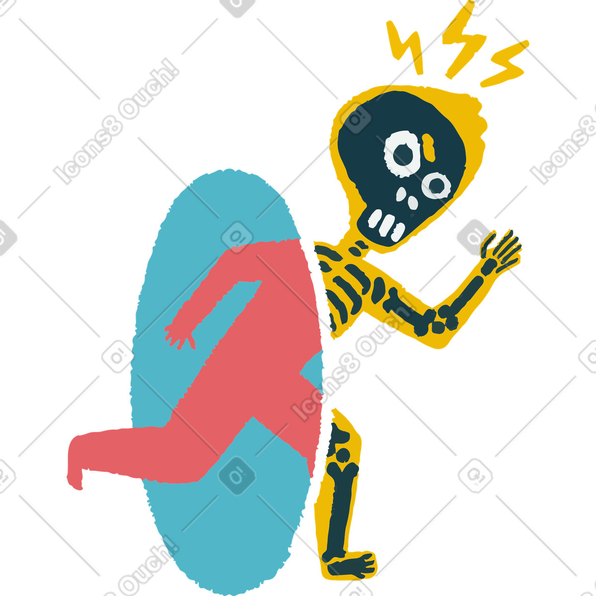 Portal of death, Fatal error or bad gateway concept illustration in Flamenco style download in PNG, SVG