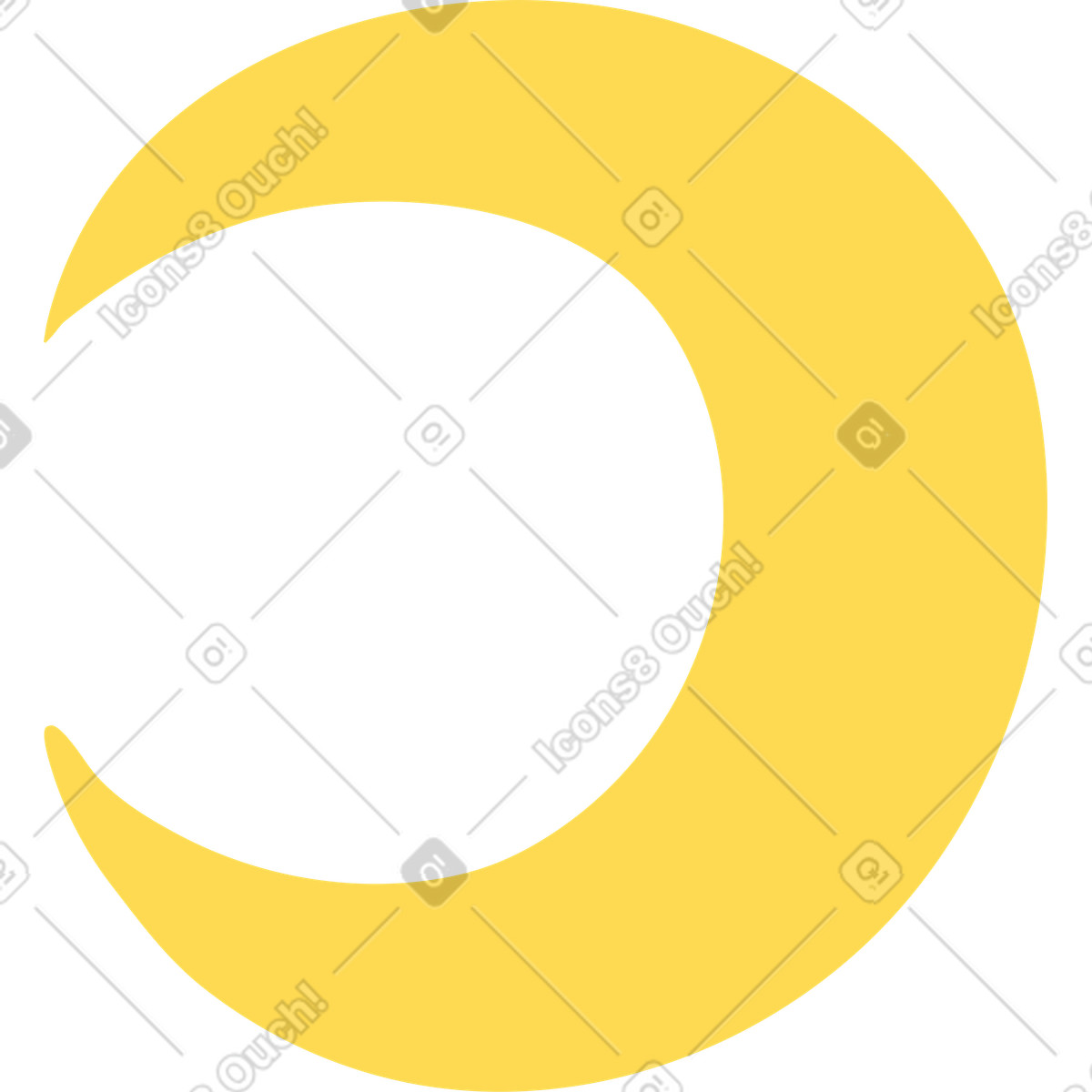 Moon illustration in PNG, SVG