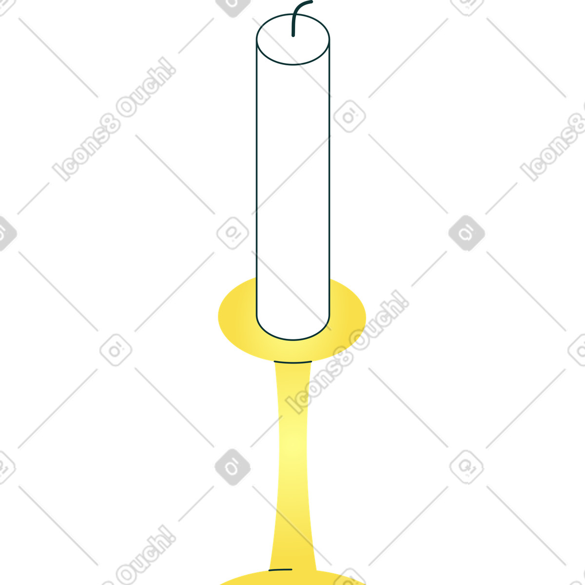 Ilustración Gran vela en estilo Florid a descargar en PNG y SVG