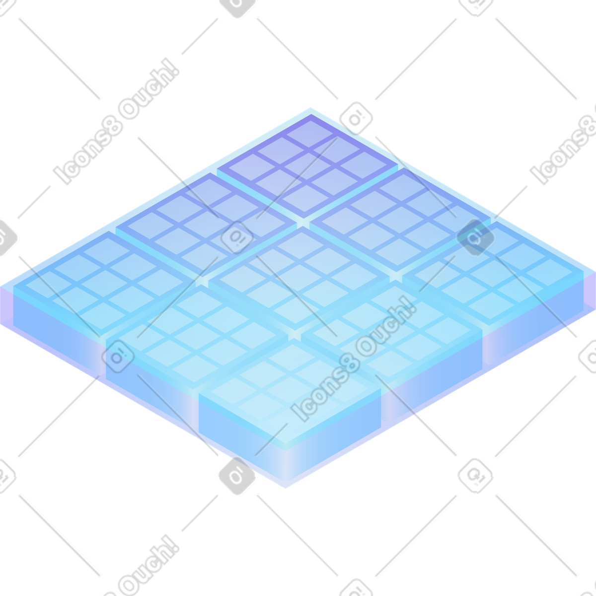 Data acquisition processor illustration in Hi-tech style download in PNG, SVG