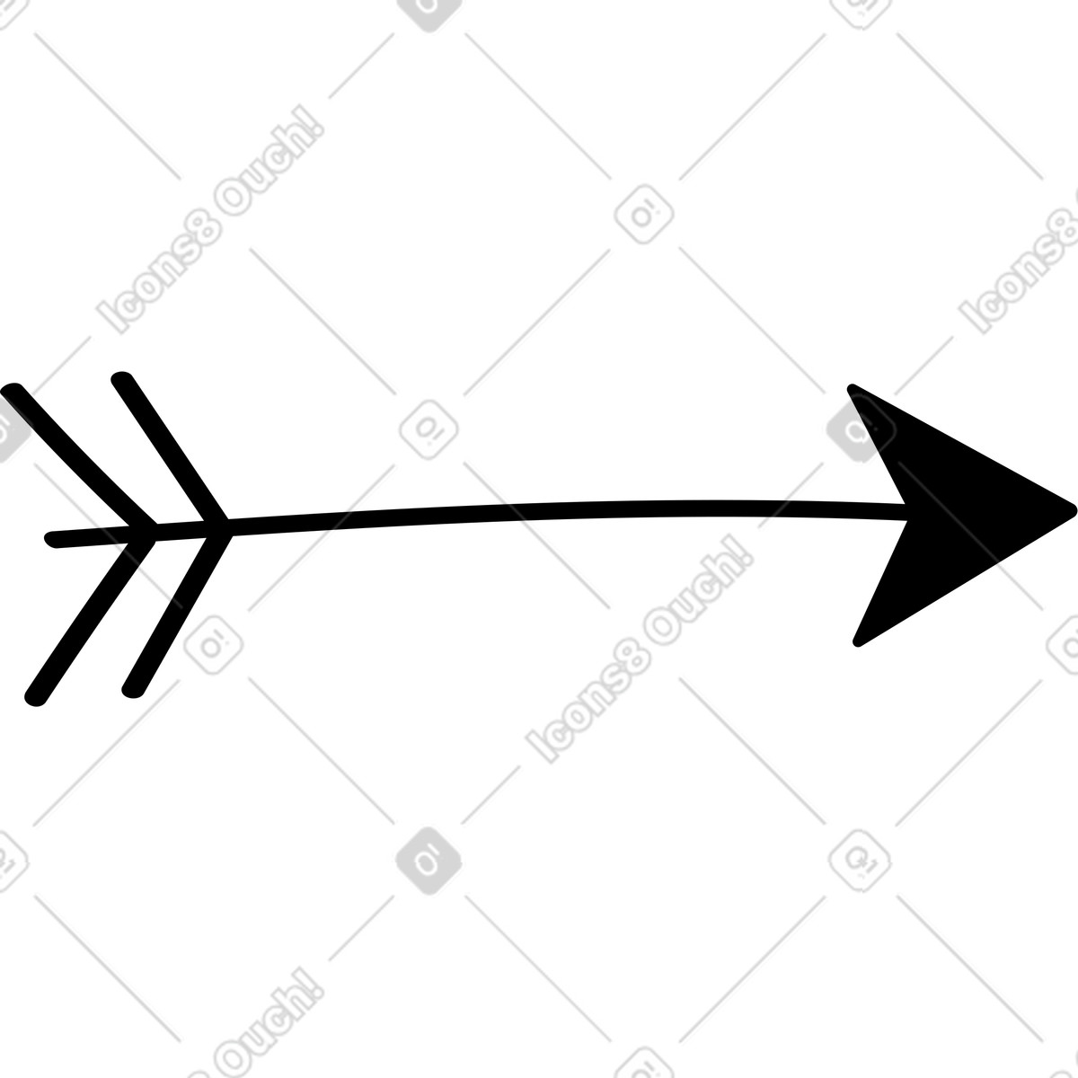 Ilustração de Arco e flecha em no estilo Twirl para baixar em PNG, SVG