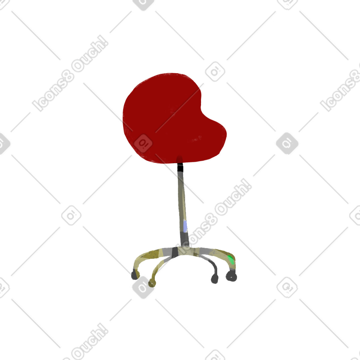 Stuhl-Illustration im Atomic-Stil als Download in PNG, SVG