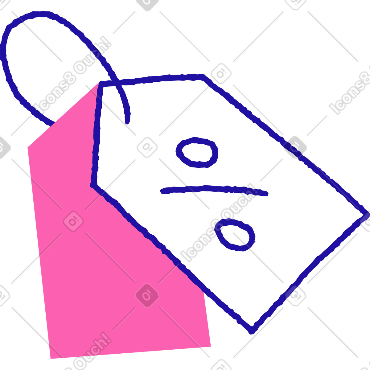 Rabattetikett-Illustration im Whimsy-Stil als Download in PNG, SVG
