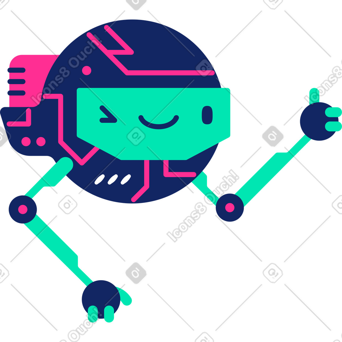 Ilustração de Robot businessman em no estilo Cyborg para baixar em PNG, SVG