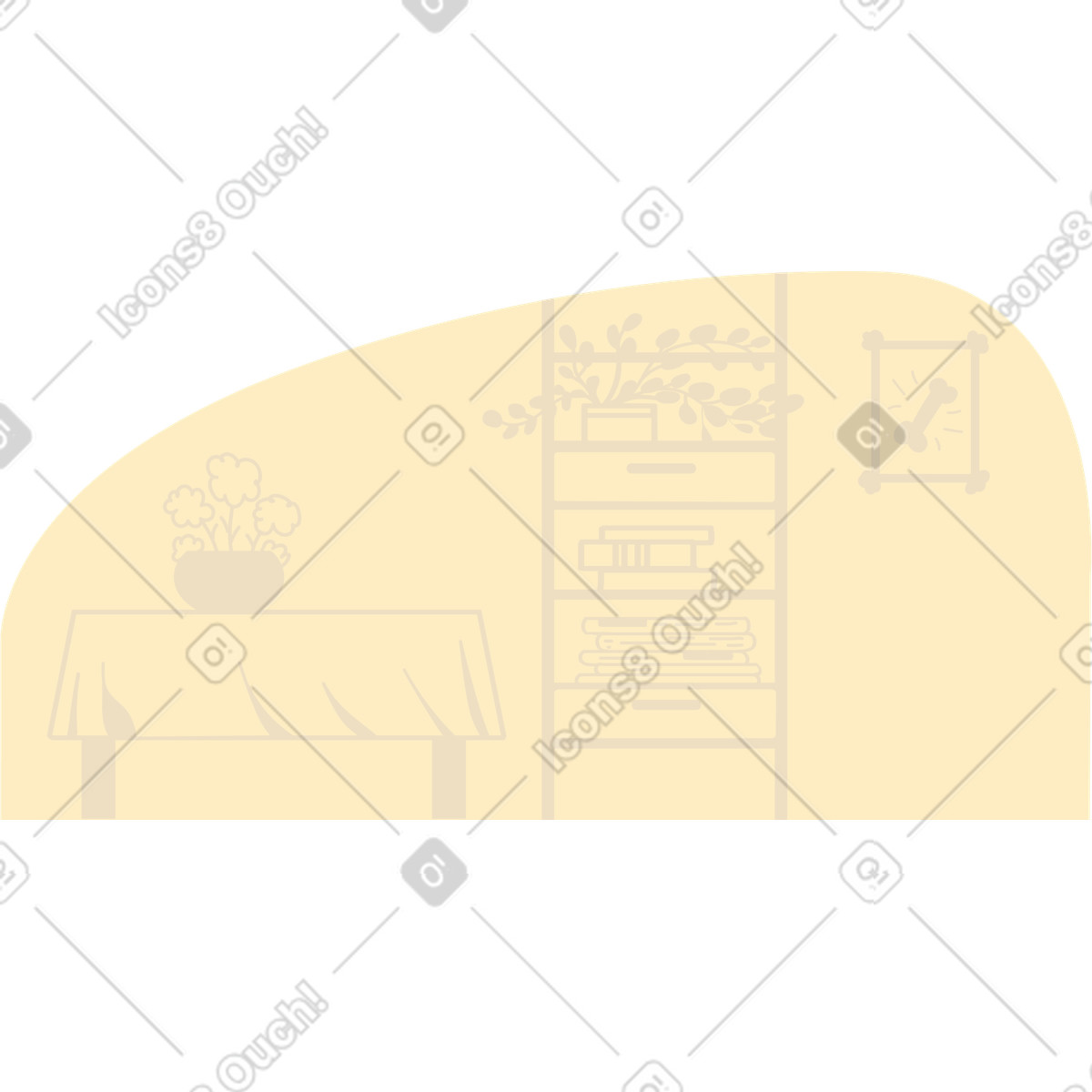 Illustration Fond à la maison dans le style Woof télécharger aux formats PNG, SVG