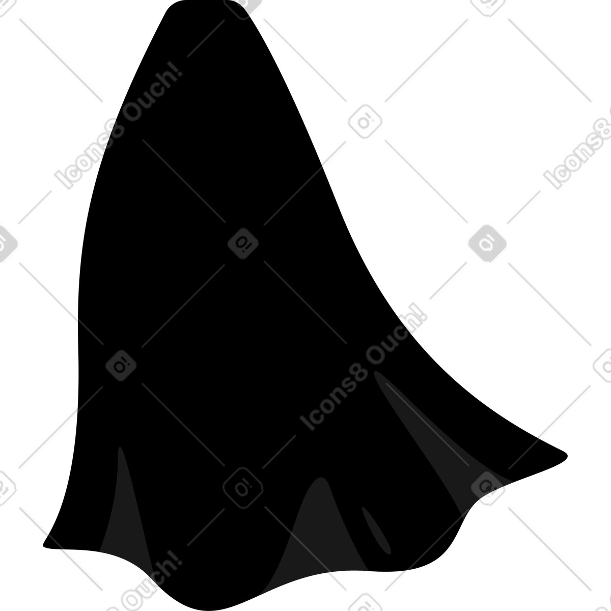 Illustration Manteau noir dans le style Lagom à télécharger aux formats PNG, SVG