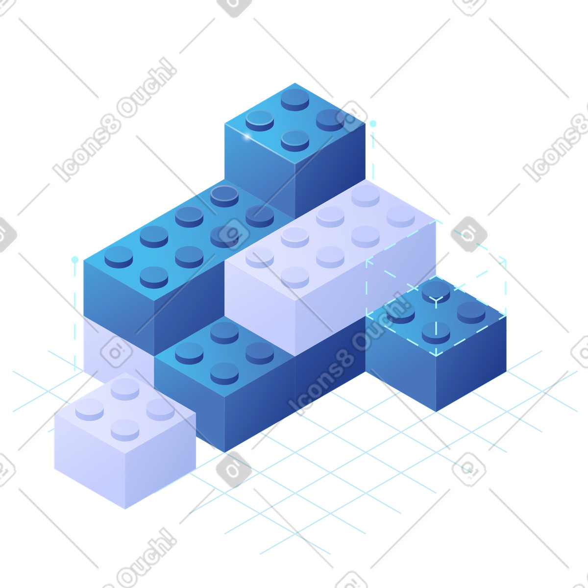 Modular System Architecture, Software Building Blocks illustration in PNG, SVG