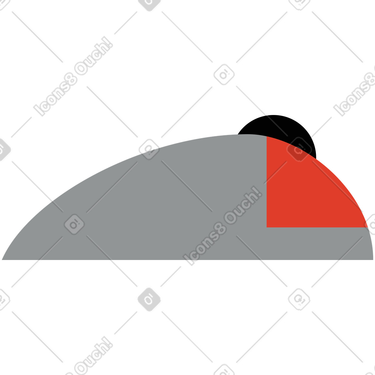 Mouse del computer illustrazione in stile Burgundy scarica in PNG, SVG