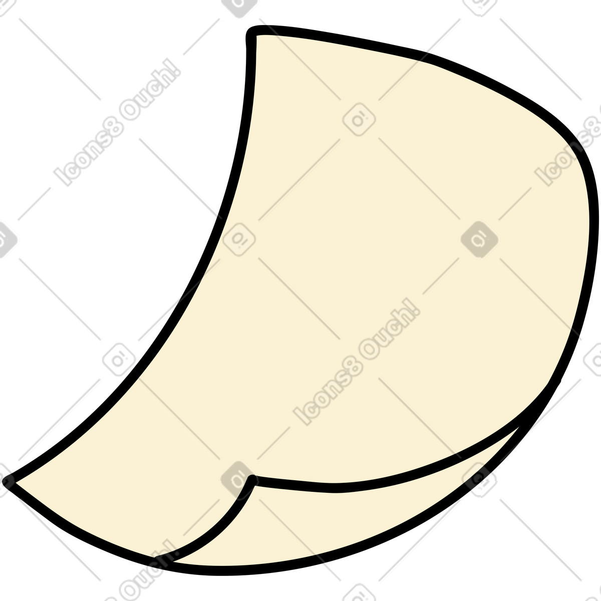 Illustration Feuille de papier blanc dans le style Jelly à télécharger aux formats PNG, SVG