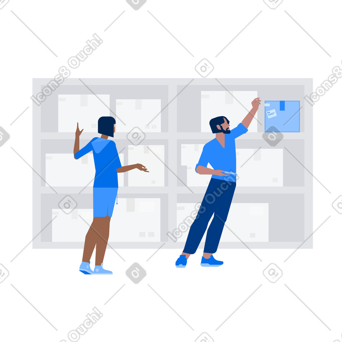 Post office illustration in Urban style download in PNG, SVG