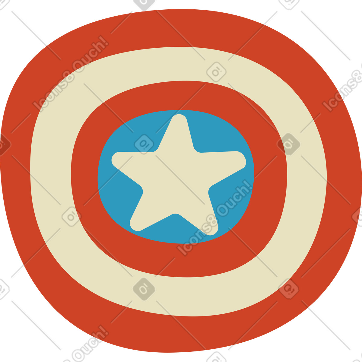 Superhero shield illustrazione in stile Arabica scarica in PNG, SVG