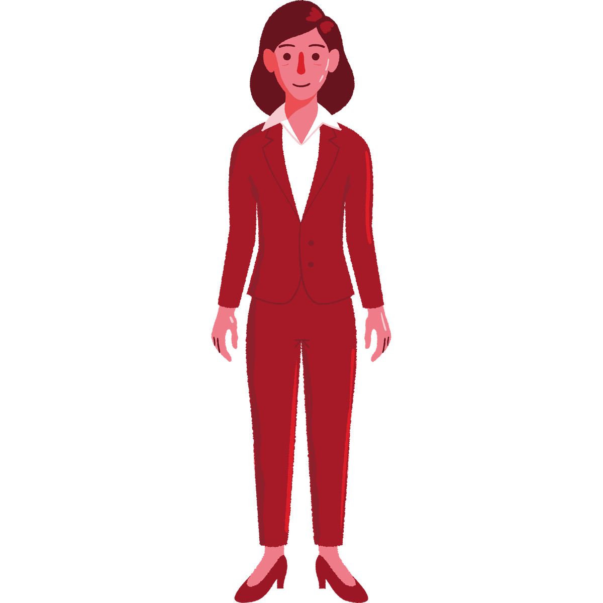 Иллюстрация Business person in red suit with white shirt в стиле Cherry — скачать в форматах PNG, SVG