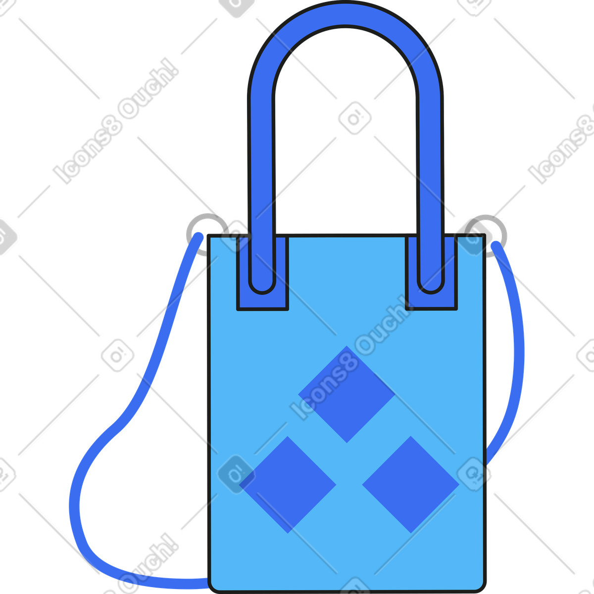 Purse illustration in Kindy style download in PNG, SVG