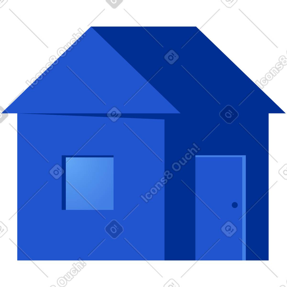 Ilustración 家 en estilo Glossy a descargar en PNG y SVG