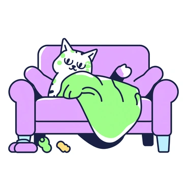 A Bengal cat with distinctive spotted fur is playfully hiding under a cozy blanket. The blanket is textured and draped across a couch, creating a soft, inviting environment. The cat's bright eyes peek out from beneath the blanket, full of curiosity. One paw is visible, playfully swatting at the edge of the blanket. The surrounding area includes a few scattered toys, enhancing the playful atmosphere. The couch is positioned against a wall, which adds a sense of warmth to the scene.