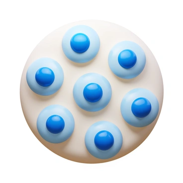 A close-up view of adipose tissue cells, highlighting their circular shapes and nuclei