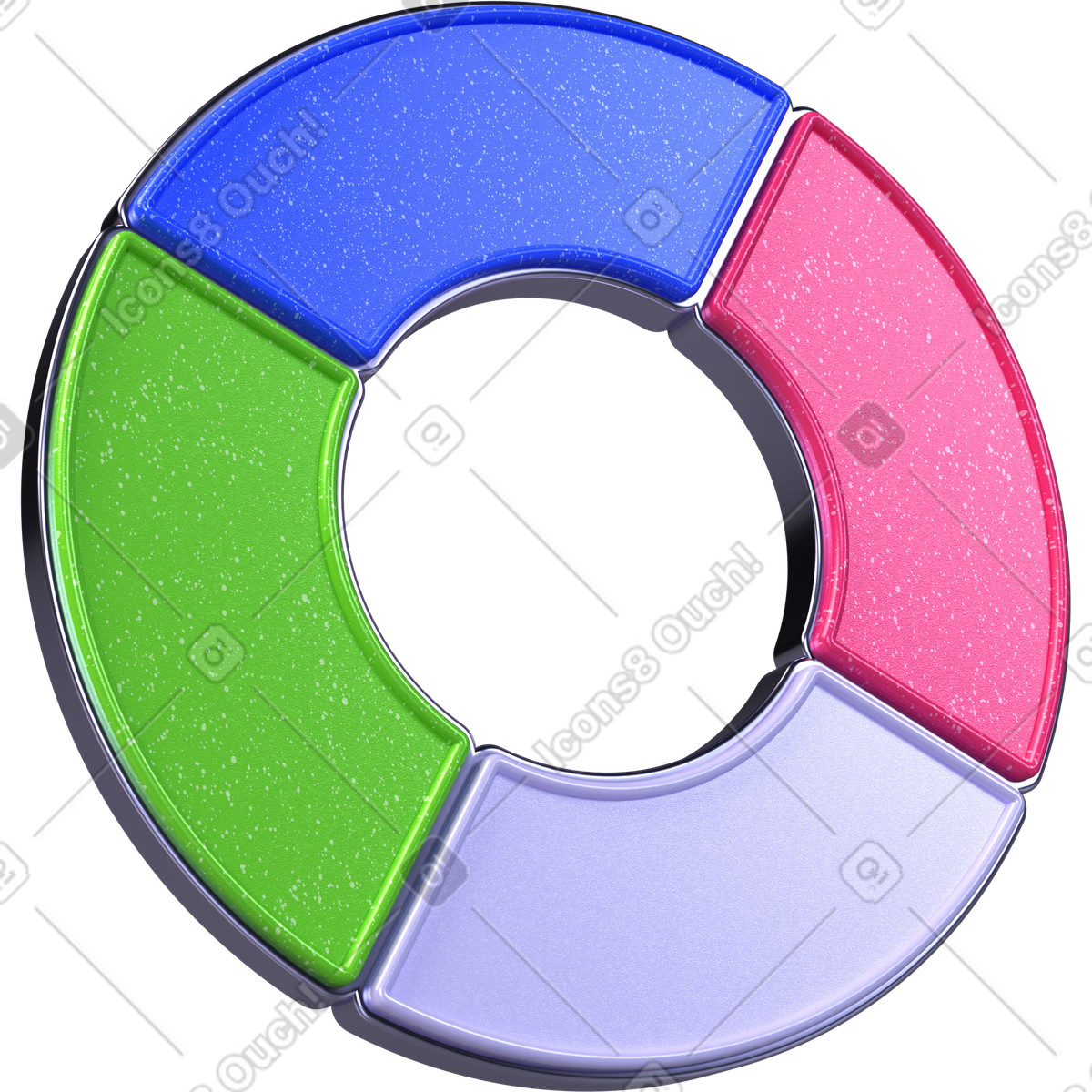 Ilustración Rueda de colores en estilo 3D Boost a descargar en PNG y SVG