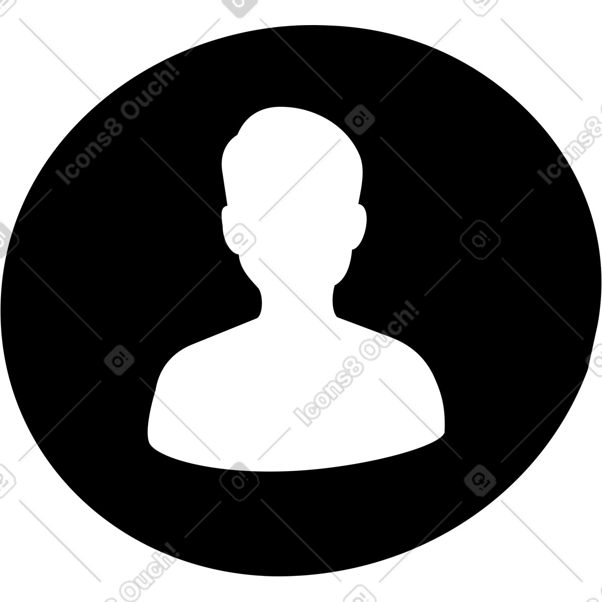 Иллюстрация User profile avatar symbol for account identification and login в стиле Line — скачать в форматах PNG, SVG