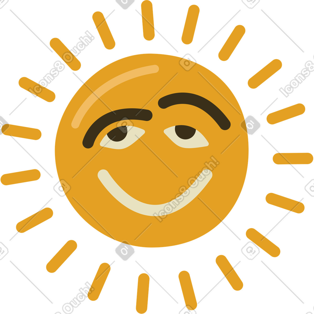 Sun chill illustration featuring vibrant clipart from the chilling graphics collection in PNG