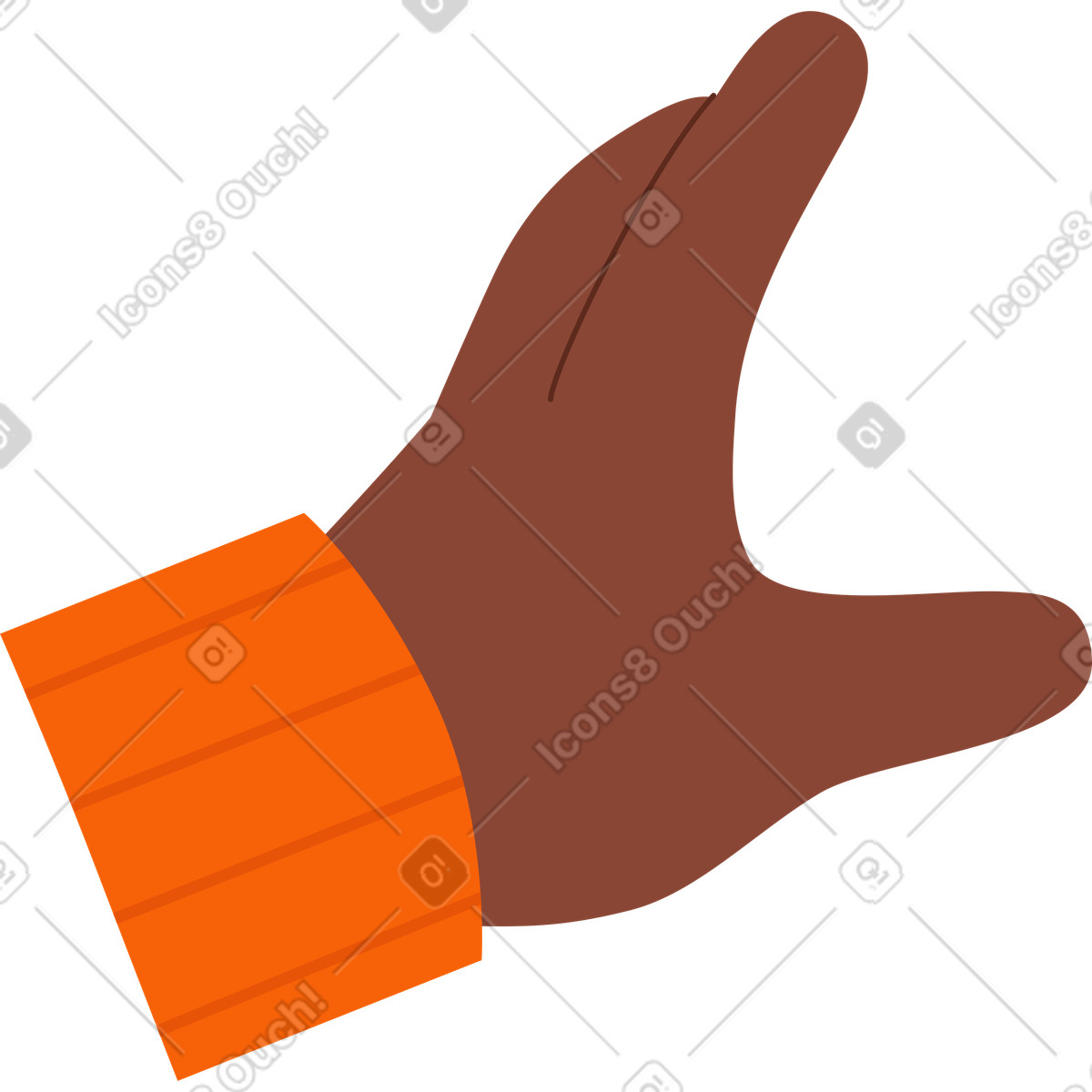 Detailed forearm muscles hand clipart illustration for medical education PNG