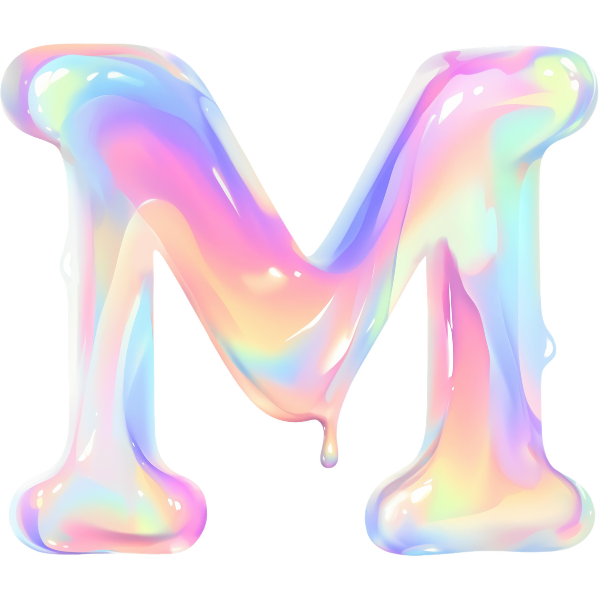 Ilustración Letra m en estilo Fluid a descargar en PNG y SVG