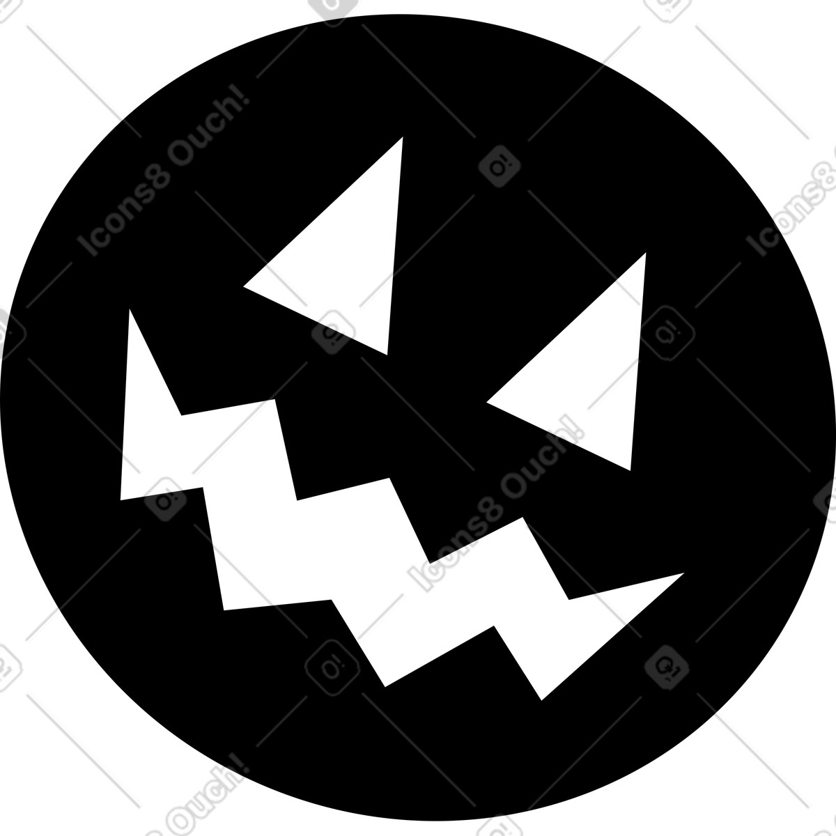 Ilustración Icono de calabaza en estilo Memphis a descargar en PNG y SVG