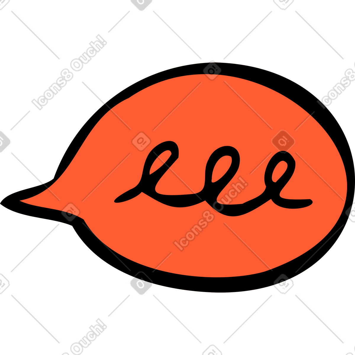 Illustration Bulle de dialogue orange dans le style Comic à télécharger aux formats PNG, SVG