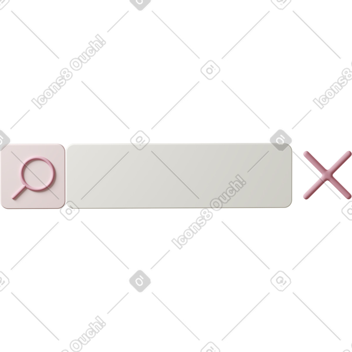 Ilustração de Pink search bar em no estilo 3D Casual life para baixar em PNG, SVG