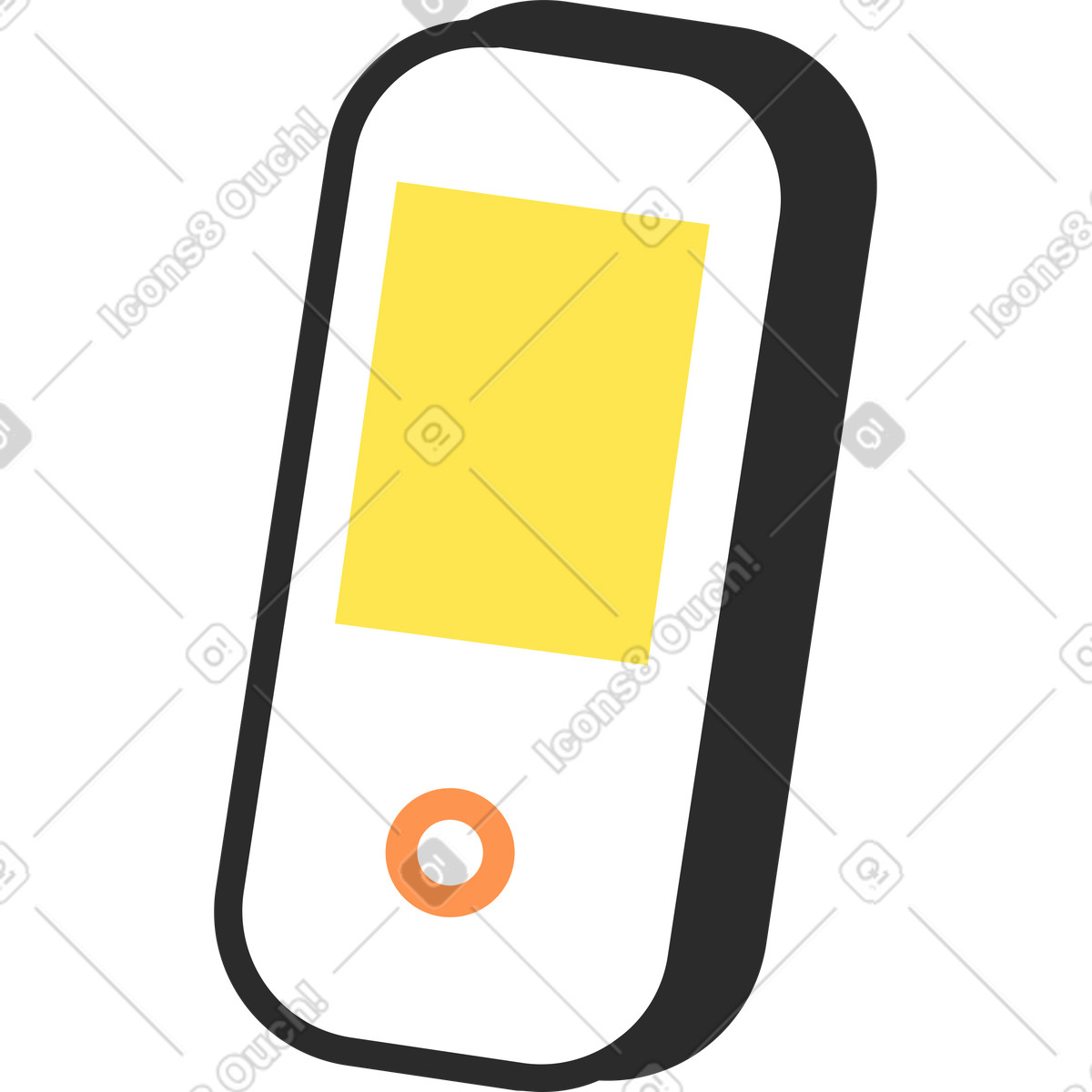 Cell phone illustration in Marginalia style download in PNG, SVG