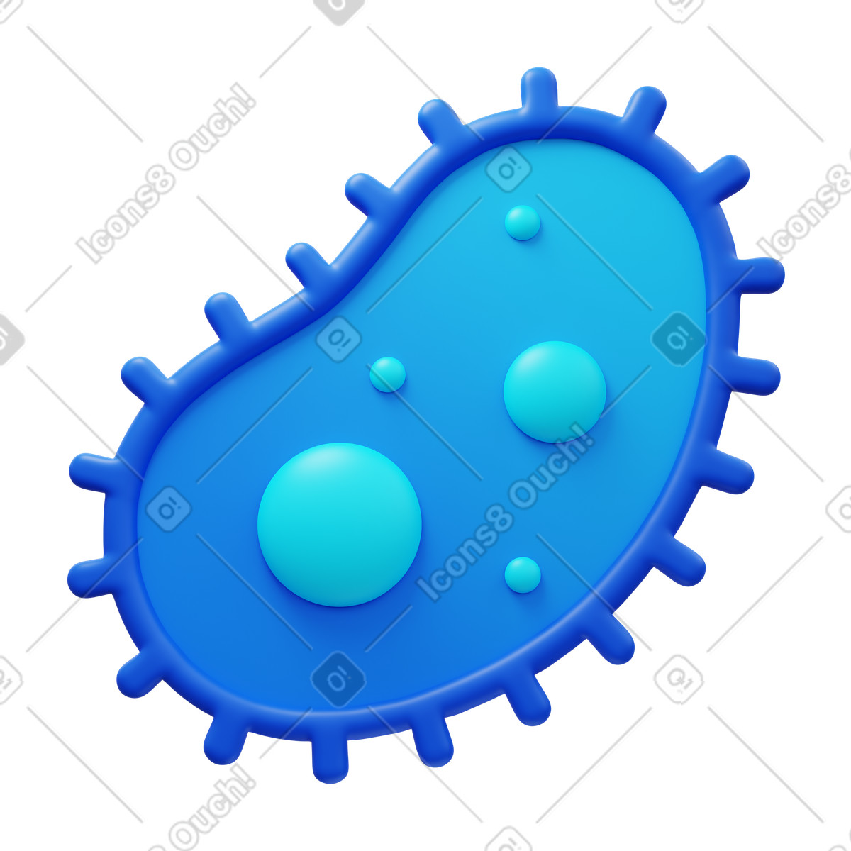 下载 3D Fluency 风格的 细菌 插画，支持 PNG、SVG 格式