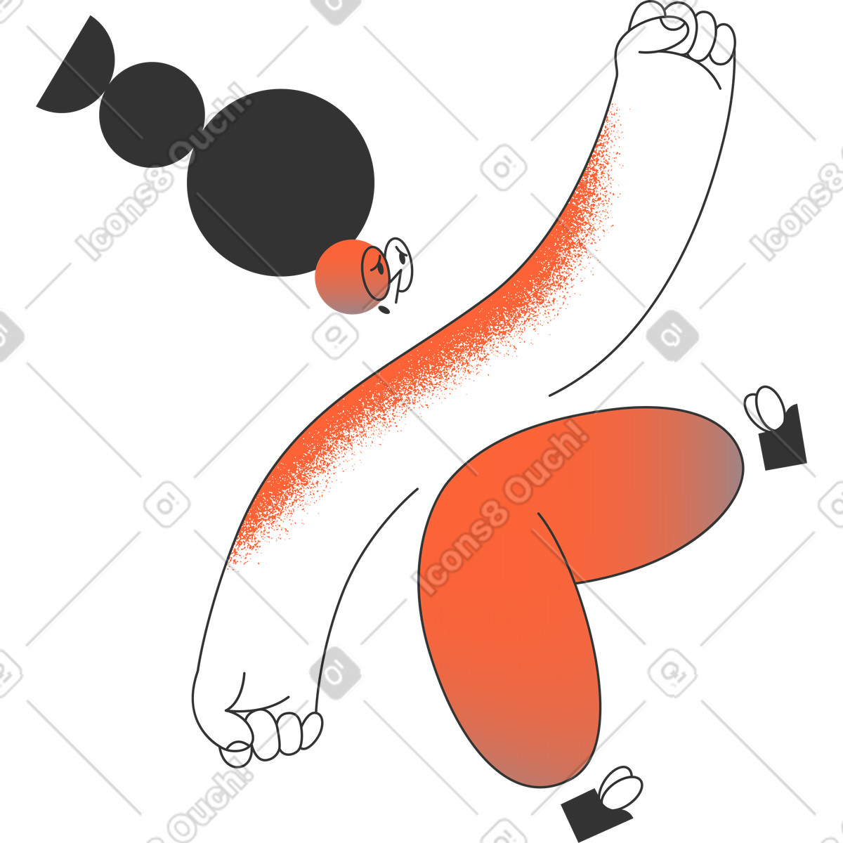 Ilustración Niña en estilo Crayon a descargar en PNG y SVG