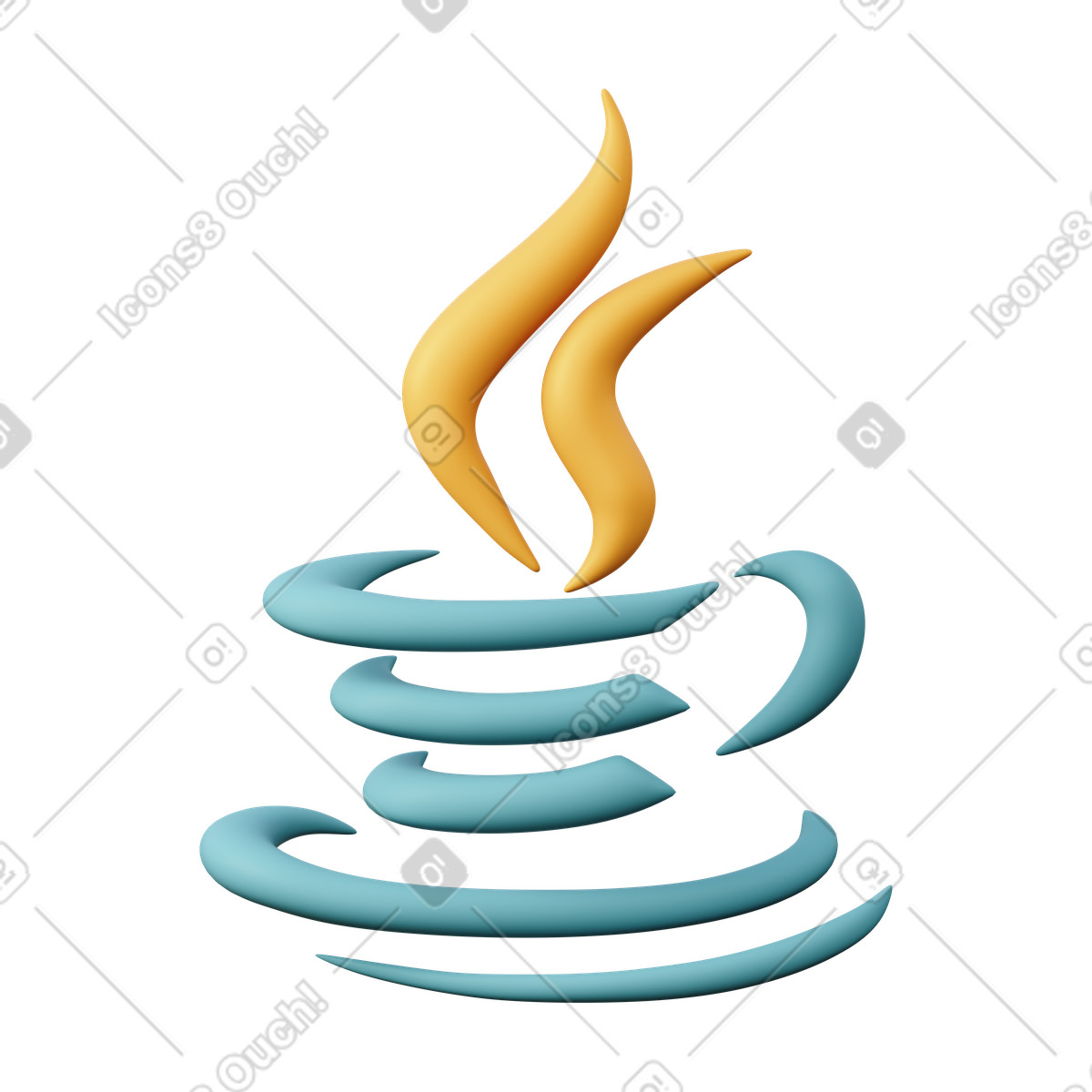 Java illustrazione in stile 3D Sugary scarica in PNG, SVG