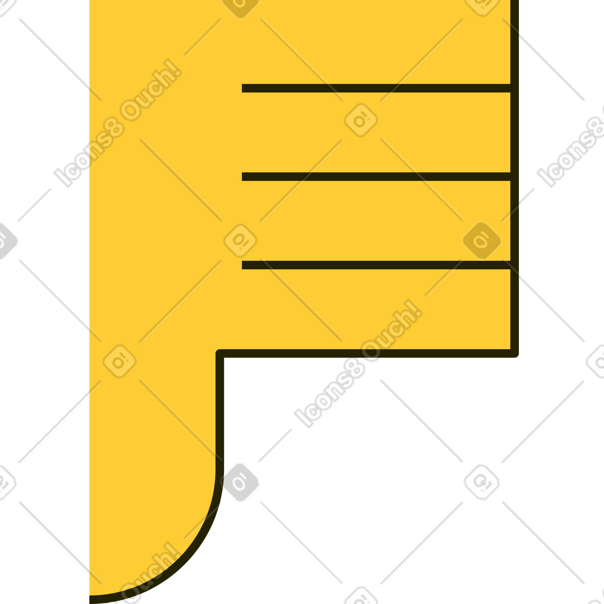 Illustration Pouces vers le haut dans style Geom à télécharger aux formats PNG, SVG