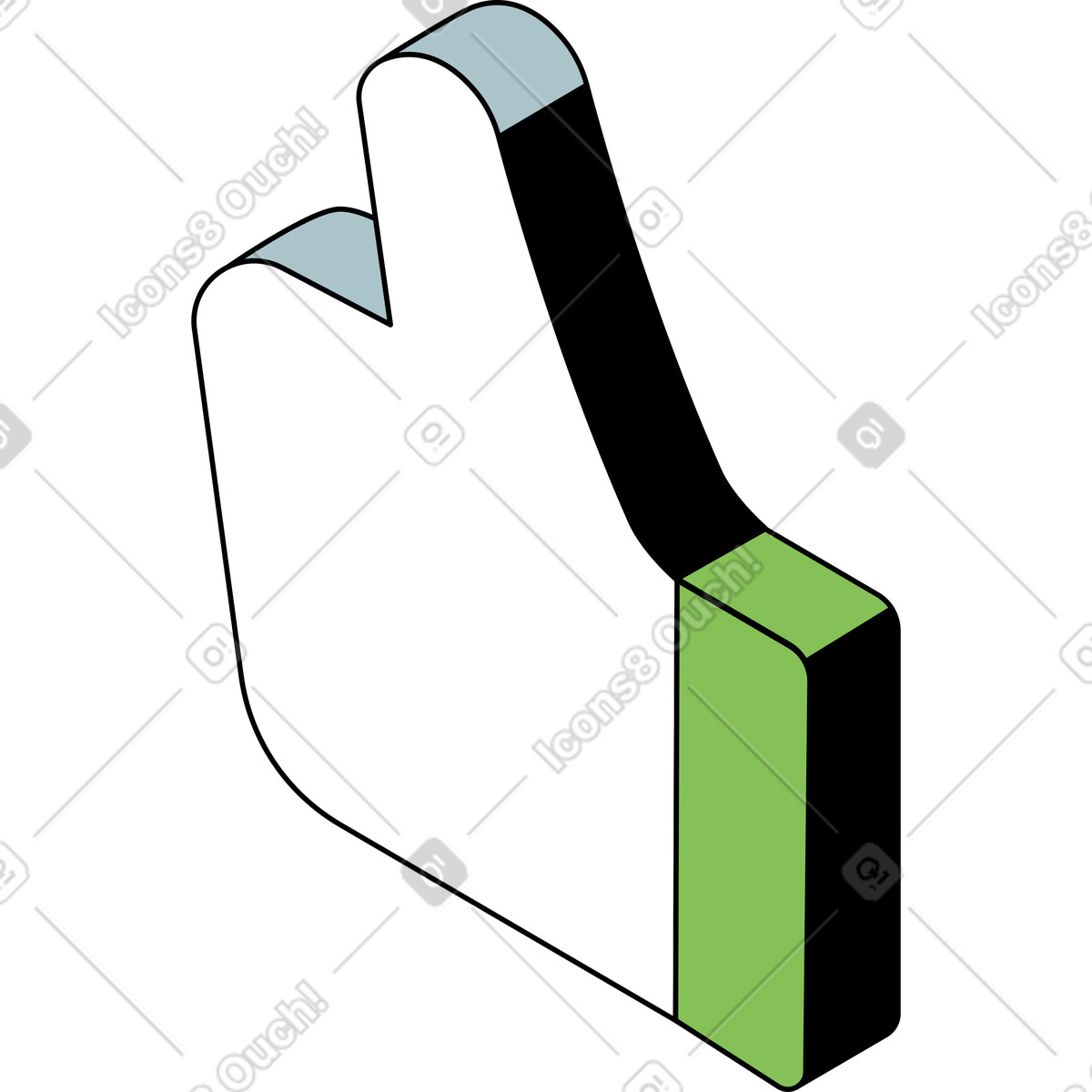 Иллюстрация Лайк в стиле Isometric — скачать в форматах PNG, SVG