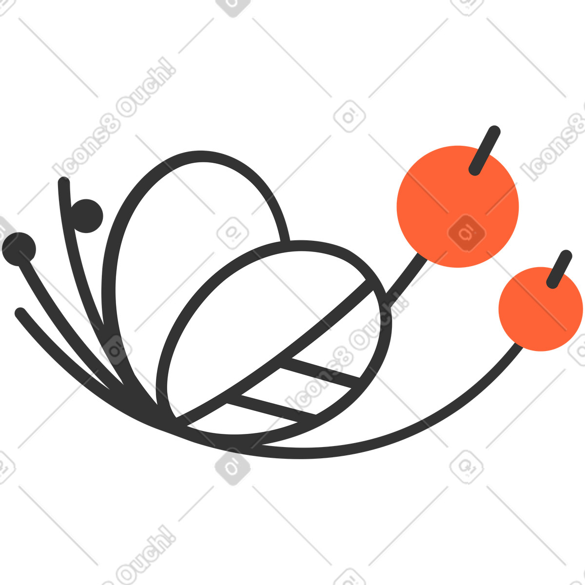 下载 Crayon 风格的 浆果 插画，支持 PNG、SVG 格式