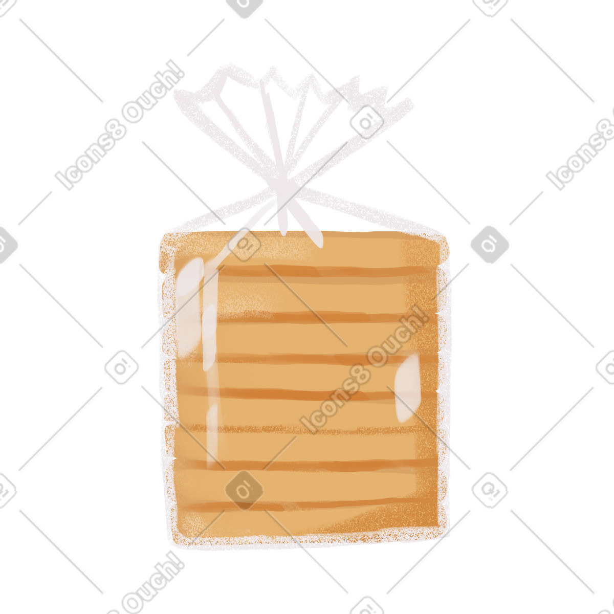 Ilustración Plastic bread packaging en estilo Ikigai a descargar en PNG y SVG