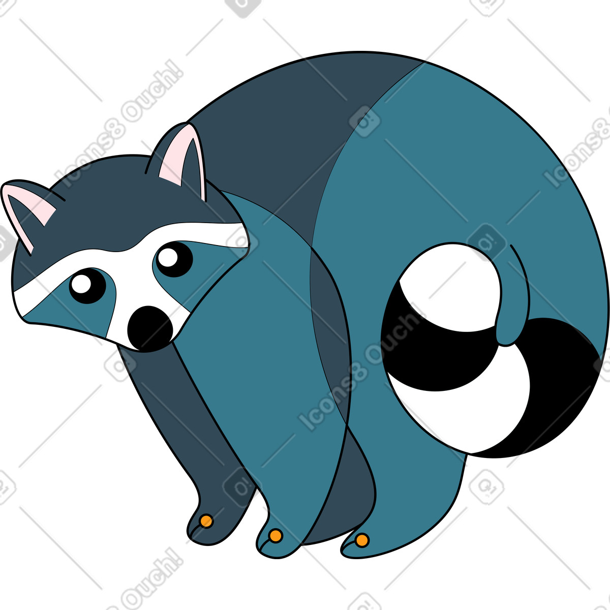 Иллюстрация Енот в PNG и SVG