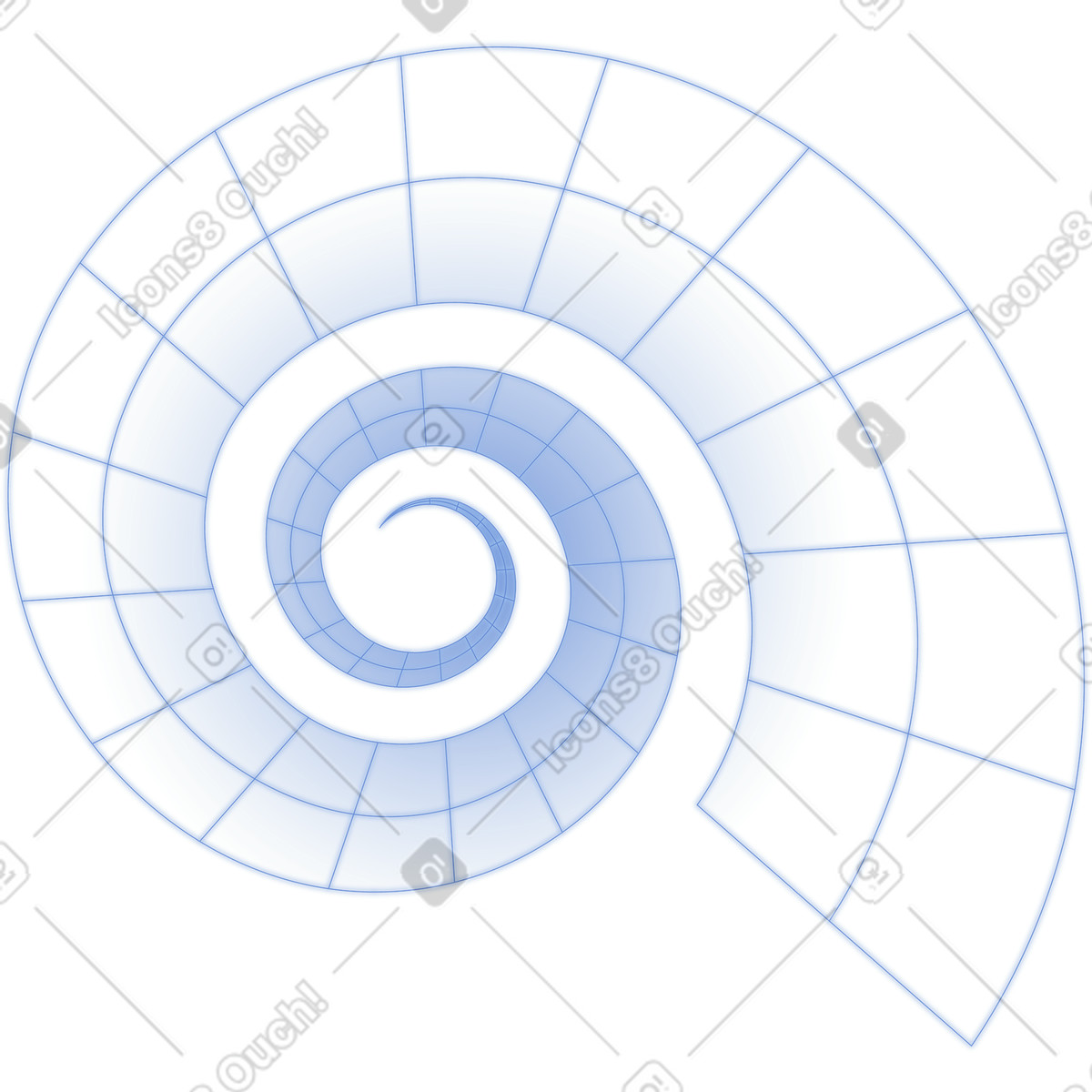 Ilustração de Spiral grid shape em no estilo Dimension para baixar em PNG, SVG