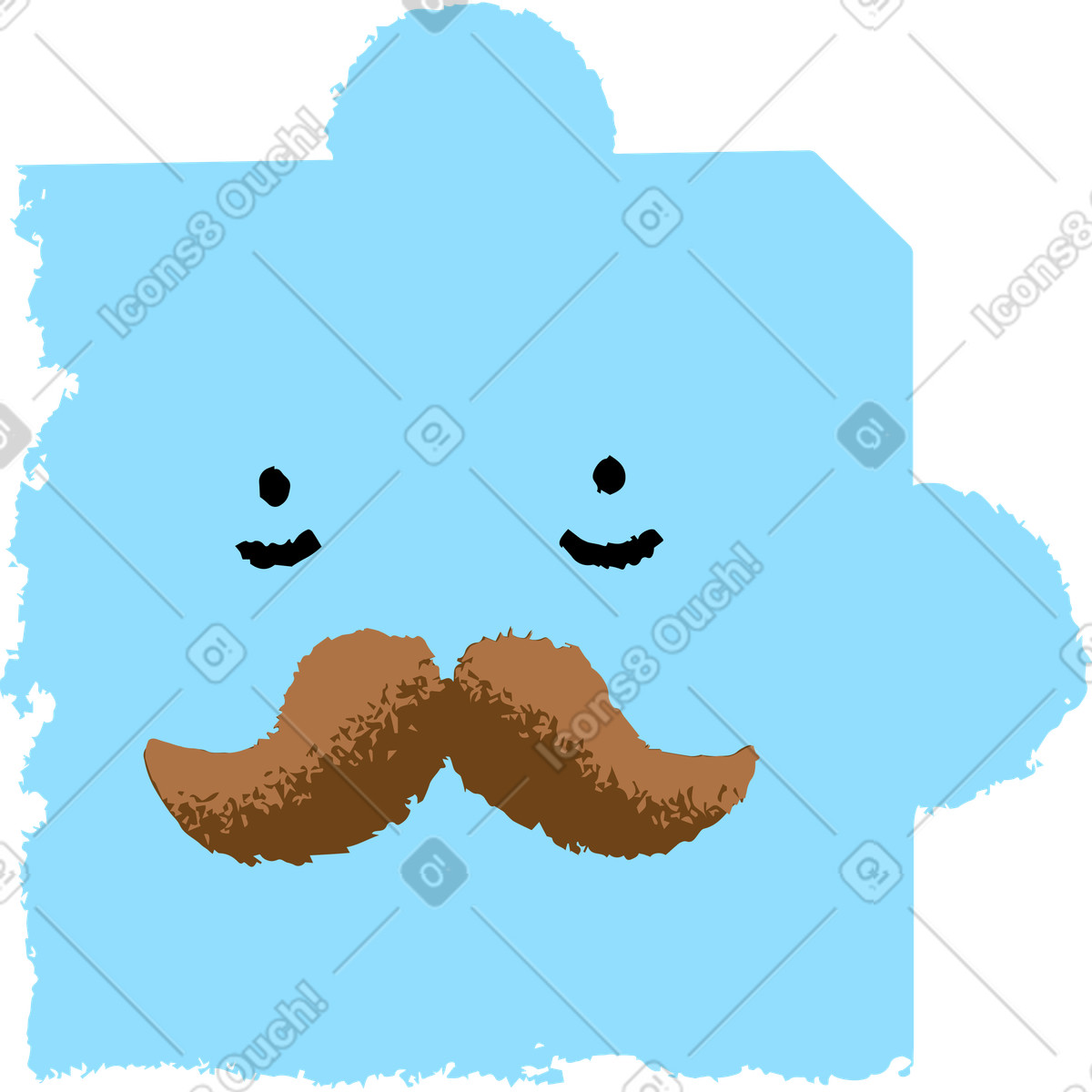 Illustration Visage de puzzle dans le style Mirage à télécharger aux formats PNG, SVG